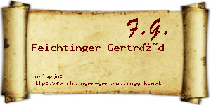 Feichtinger Gertrúd névjegykártya